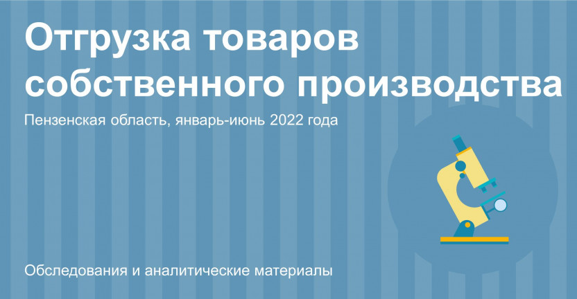 Отгрузка товаров собственного производства по полному кругу предприятий Пензенской области в январе-июне 2022 года