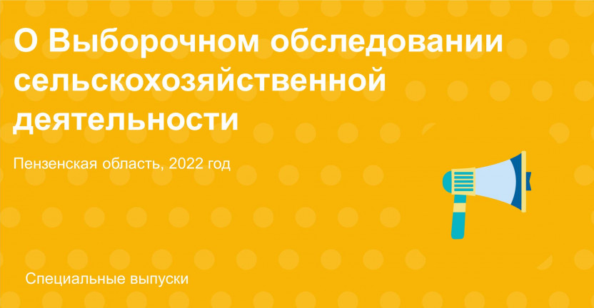 О Выборочном обследовании сельскохозяйственной деятельности в Пензенской области в 2022 году