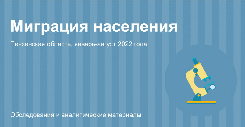 Миграция населения Пензенской области за январь-август 2022 года