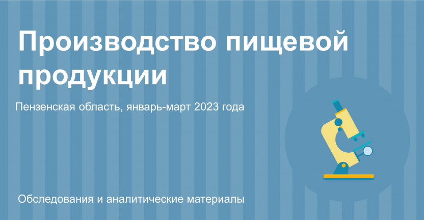 Производство пищевой продукции в Пензенской области в январе-марте 2023 года