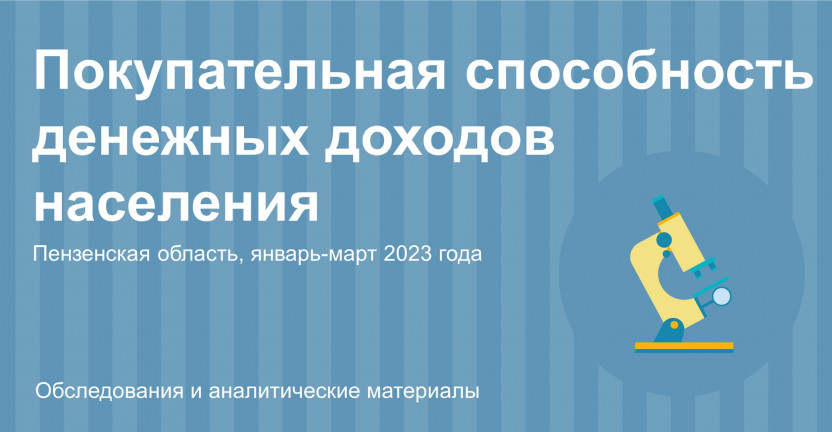 Покупательная способность денежных доходов населения Пензенской области в I квартале 2023 года