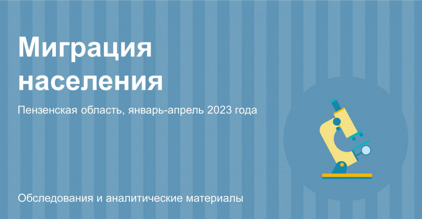 Миграция населения Пензенской области за январь-апрель 2023 года