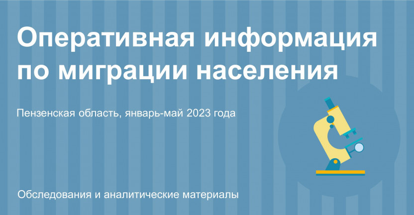 Оперативная информация по миграции населения Пензенской области в январе-мае 2023 года