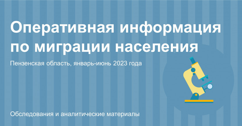 Оперативная информация по миграции населения Пензенской области в январе-июне 2023 года