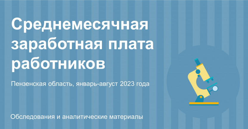 Среднемесячная заработная плата работников Пензенской области в январе-сентябре 2023 года